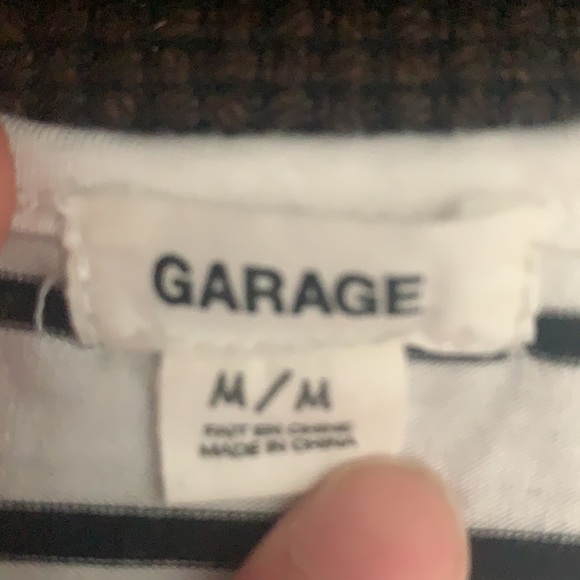 White and navy blue stripped shirt. - Picture 2 of 2